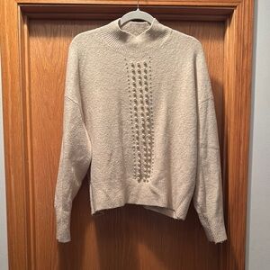 H&M Cream Sweater with pearls size L